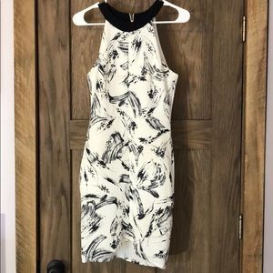 Black and white semi formal Dress